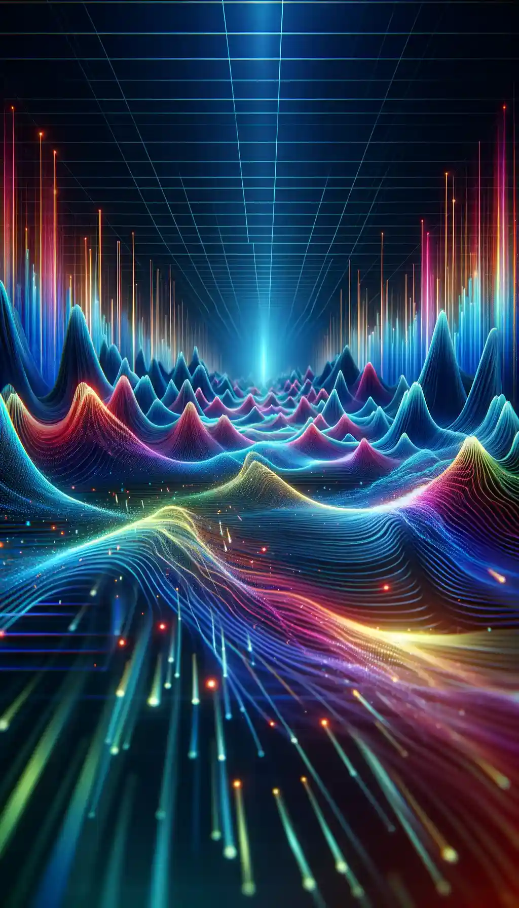 Abstract digital sound wave