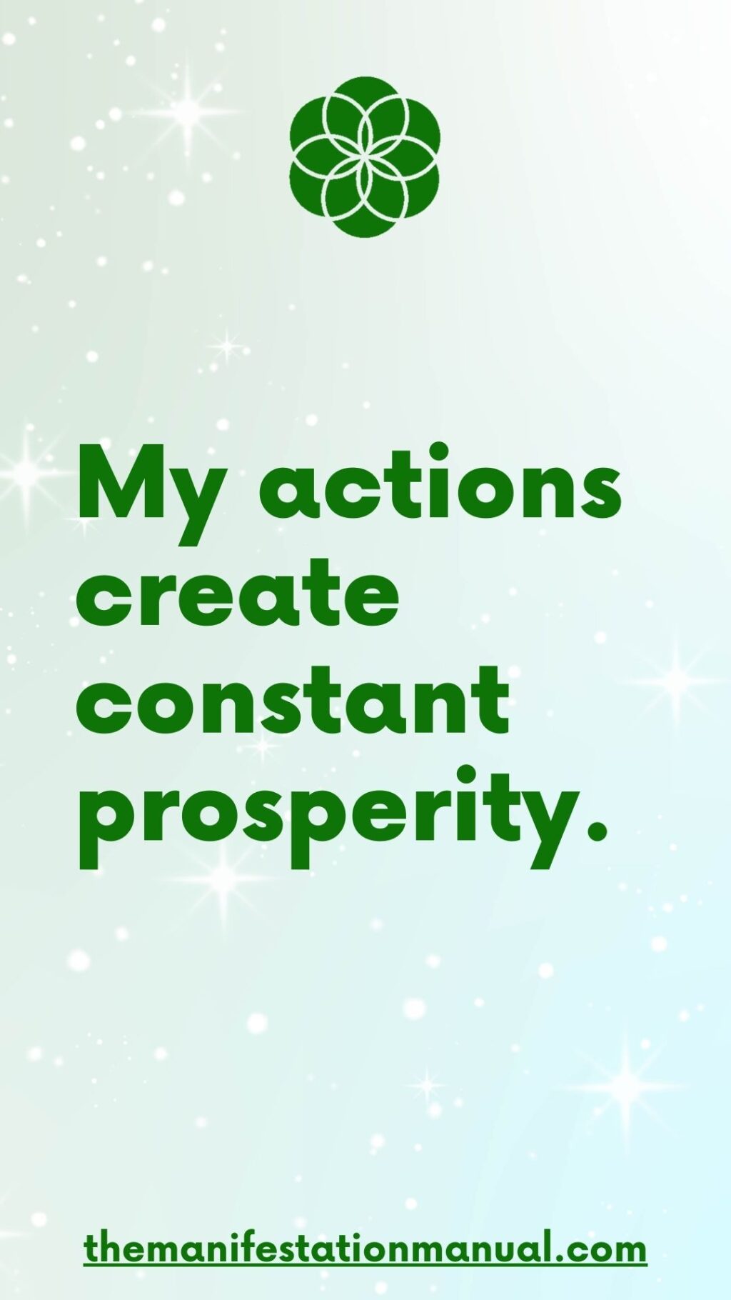 prosperity action is constant affirmation